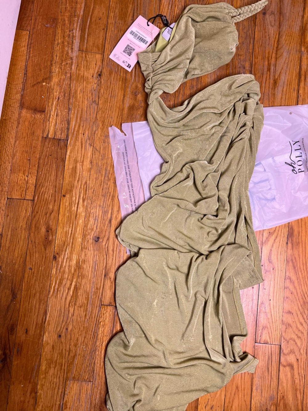 NWT Oh Polly Ishtar One Shoulder Cut Out Maxi Dress 4 - Picture 7 of 9
